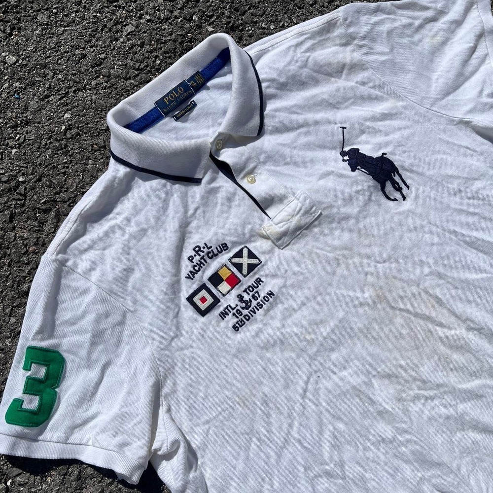 1990s Polo Ralph Lauren Yacht Club Polo Shirt size XL